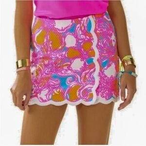Lilly Pulitzer Michelina Skort Shorley Blue Feeling Tanked - Size 2